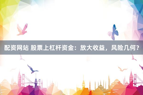 配资网站 股票上杠杆资金：放大收益，风险几何？