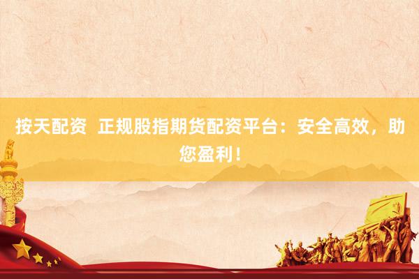 按天配资  正规股指期货配资平台：安全高效，助您盈利！