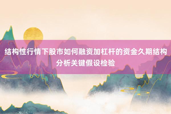 结构性行情下股市如何融资加杠杆的资金久期结构分析关键假设检验